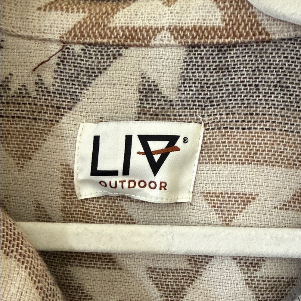 Aztec-Print Beige Button-Up Jacket - Picture 2 of 3